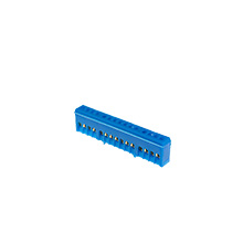 N and PE Terminal strip (insulated) - LZB-15P to TH 35 rails, colour: blue,elektro-plast