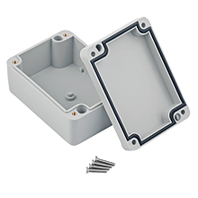 Hermetic Box PHP-56, with cast gasket, lid on screws, gray, IP67,elektro-plast
