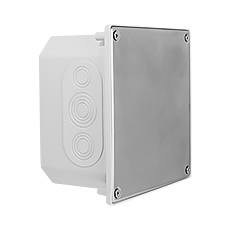 Hermetic flush-mounted facade box Ppt-EH160 INOX, IK10, IP65, stainless steel cover,elektro-plast