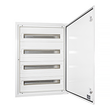 Rozdzielnica Podtynkowa DARP-96 QUITELINE (4x24), drzwi aluminiowe lakierowane, etykiety opisowe, aluminiowa szyna TH (euroszyna), IP54,elektro-plast