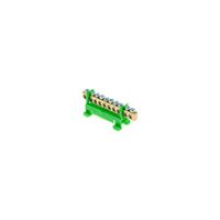 Listwy zaciskowe - N and PE Protective terminal strip - LZOG-10P to TH 35 rails, colour: green