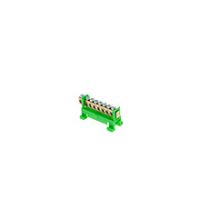 Listwy zaciskowe - N and PE Protective terminal strip - LZOG-8P to TH 35 rails, colour: green