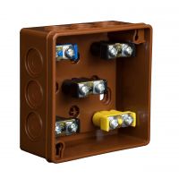 VP, V Boxes - Brown colour - Installation Box VP-03 With terminals, Lid click-clack, IP55