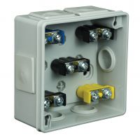 VP, V Boxes - Gray colour - Installation Box VP-22 With terminals, 2-screw Lid, IP55