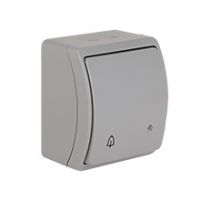 Switches and Sockets - KOALA - colour: gray - Single Push Button - Bell With Illumination VW-5L, screwless terminals, IP44