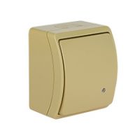 Switches and Sockets - KOALA - colour: beige - Universal/Two-Way Switch With Illumination VW-7L, without printed pictogram, screwless terminals, IP44