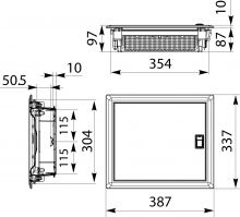 Flush Fit Distribution Board with metal doors RPDM 1x14, N+PE, IP40, 1000 VAC, 1500 VDC