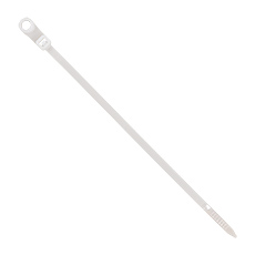 Cable ties with a hole - Cable tie with a hole - OZOb-4/150, white, lenght: 150mm