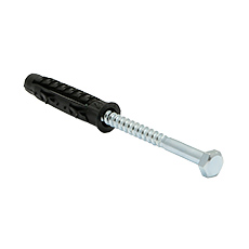 Nylon wall plug with screw
