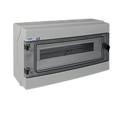 Hermetic Distribution Board RH-18S, color: gray, door: transparent, IP65, 500VAC, 1000VDC,elektro-plast
