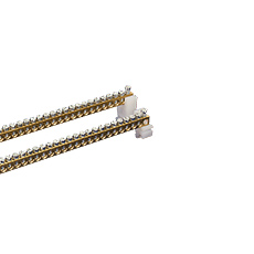  - Listwa ze złączem z zaciskami śrubowymi LZS UNI-mini - UNIbox, 2 x (21 x 10 mm2), 175mm