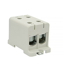  - Złączka przelotowa WLZ35/2x150/s Al/Cu, na szynę TH35, do podłoża, kolor szary, Cu320A Al290A