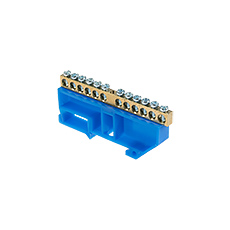 Listwy zaciskowe - N and PE Terminal strip - LZBTH-12P  to TH 35 rails, colour: blue