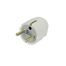Plugs and sockets 230V - Universal white plug FWKB