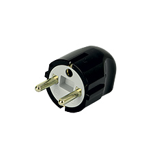Plugs and sockets 230V - Universal black plug FWKC