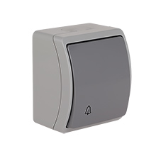 Single Push Button - Bell VW-5, screwless terminals, IP44,elektro-plast