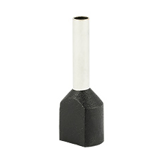 Insulated cable end terminals - Insulated cable end terminal HI 2x1,0/10-cza, black, Al/Cu