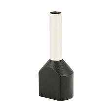  - Insulated cable end terminal HI 2x1,5/10-cza, black, Al/Cu