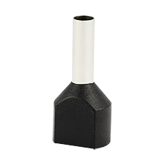 Insulated cable end terminals - Insulated cable end terminal HI 2x2,5/10-cza, black, Al/Cu