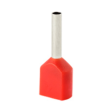 Insulated cable end terminals - Insulated cable end terminal HI 2x0,5/8-cze, czerwona, Al/Cu