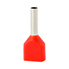 Insulated cable end terminals - Insulated cable end terminal HI 2x0,75/8-cze, red, Al/Cu