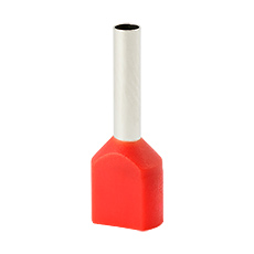 Insulated cable end terminals - Insulated cable end terminal HI 2x1,0/10-cze, red, Al/Cu