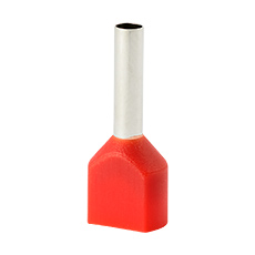 Insulated cable end terminals - Insulated cable end terminal HI 2x1,5/10-cze, red, Al/Cu