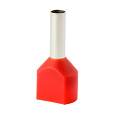 Insulated cable end terminals - Insulated cable end terminal HI 2x2,5/10-cze, red, Al/Cu