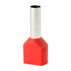 Insulated cable end terminals - Insulated cable end terminal HI 2x4,0/12-cze, red, Al/Cu