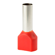 Insulated cable end terminals - Insulated cable end terminal HI 2x10,0/18-cze, red, Al/Cu