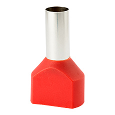 Insulated cable end terminals - Insulated cable end terminal HI 2x16,0/18-cze, red, Al/Cu