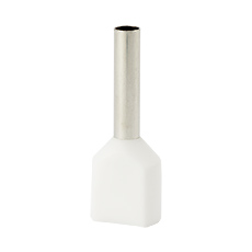 Insulated cable end terminals - Insulated cable end terminal HI 2x1,0/10-bi, white, Al/Cu