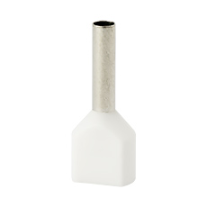 Insulated cable end terminals - Insulated cable end terminal HI 2x1,5/10-bi, white, Al/Cu