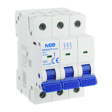 NEO - Modular devices - Overcurrent Circuit Breaker, 6kA, B, 3-pole, 25A OCB/B25/3P