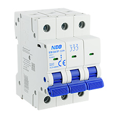 NEO - Modular devices - Overcurrent Circuit Breaker, 6kA, C, 3-pole, 20A OCB/C20/3P