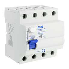 NEO - Modular devices - Residual Current Circuit Breaker 40A, 30mA, 4-pole type AC RCD/40A/4P