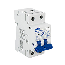 Residual Current Circuit Breakers - Residual Overcurrent Circuit Braker with overcurrent protection RCBO/16A/2P, B16A, 30mA, 2-pole (1P+N) type AC