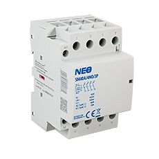 Modular Contactors SM - Modular Contactor SM40A/4NO/3P, 40A, contacts 4xNO (normally open), coil 230V, 3-modules
