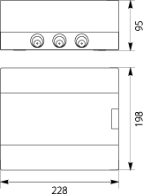 Rozdzielnica natynkowa SRn-8 (N+PE) IP40