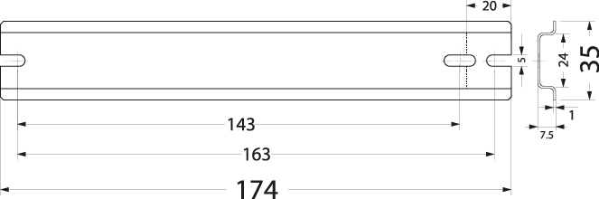 Bracket WTH 10/TH35/170