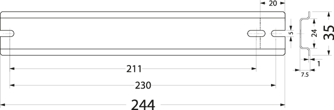 Bracket WTH 16/TH35/244