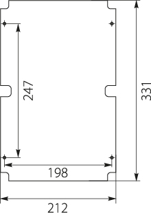 Assembly Plate (for PH, OH Boxes) - galvanized steel, 213mm x 331mm