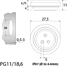 Multigate TSSM PG11/18.6 Grey, multi