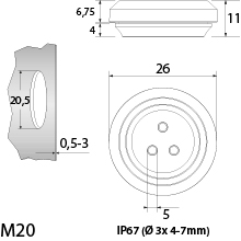 Multigate TSSM M20 Grey, multi
