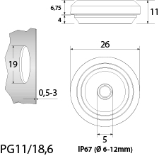 Multigate TSS PG11/18.6, gray