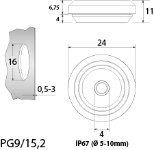 Multigate TSS PG9/15.2, white
