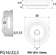 Multigate TSS PG16/22.5, white