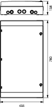 Hermetic Distribution Board RH-72/4/UV, AC/DC, 1500VDC, 500VAC, IP65, color: gray