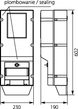 Measuring set casing - OZP, watch glass, IP65