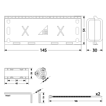 Cable Sleeve with gel MZGEL145, 145x54x30mm GELEBOX, IPX8, 0.6/1kV + Cable Connector 3x1.5-6mm²